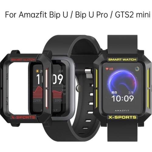 2 pcs cases for amazfit bip u pro bips gts2 mini cover protector armor smart watch accessories TPU Shell Band Strap Bracelet