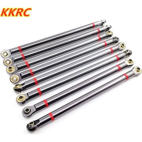 8pcs Aluminum Alloy Link Rod 313MM Wheelbase for 1/10 RC Car Crawler Axial SCX10