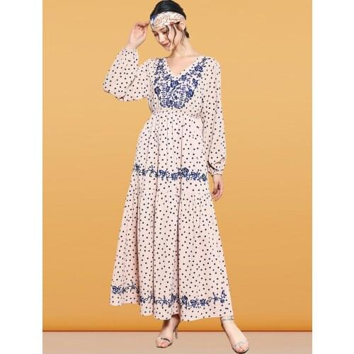 Abayas For Women Dubai Turkey Turkish Pakistan Muslim Maxi Dress Print Kaftan Plus Size Islamic Clothing Islam Long Dresses