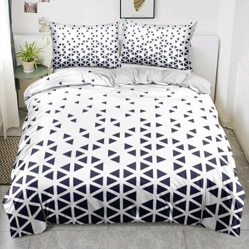 Abstract Geometry King Duvet Cover Bedding Sets Full Bed Linen Sets Queen Quilt Covers Pillowcases Double Single Size Bedspreads