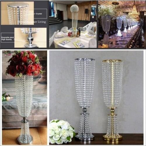80cm(31") height Acrylic Crystal Wedding Centerpiece Road Lead Stand Dinner Party Table Decoration Candlestick