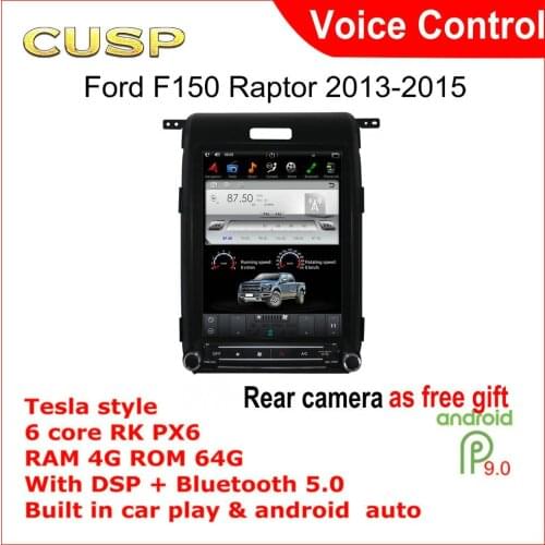 Android 9 12.1 inch PX6 Tesla style Car GPS Navigation For Ford Raptor F150 F-150 Multimedia Player Head Unit Auto Radio Stereo