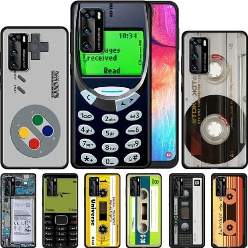 Retro Camera Games Case For Huawei P Sarmt Z Y6p P30 P40 P20 Lite Y9 Y6 Y7 2019 Honor 20 8X 30i Black Soft Phone Capas