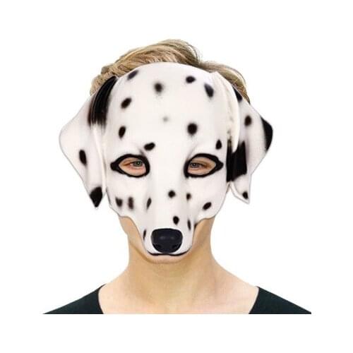 COSPTY PU SPOTTED DOG MASK FOR MEN
