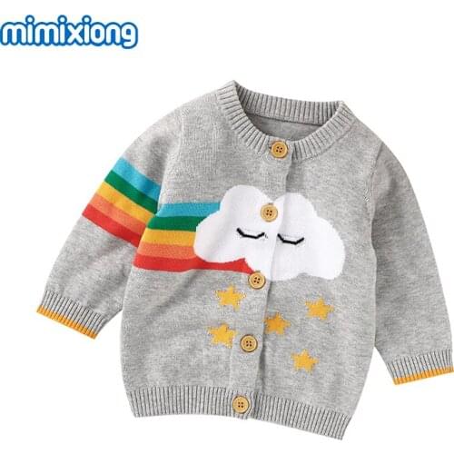 Baby Sweaters Cardigans Spring Autumn Cartoon Knitted Newborn Boys Girls Knitwear Jackets & Coats Casual Button Up Long Sleeve