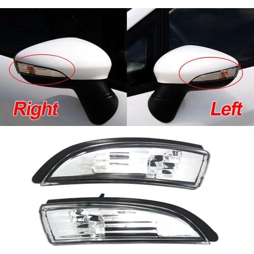 White Reversing Mirror Steering Lamp Rearview Mirror Steering Lamp Without Bulb Lights Suitable For 2008-2016 Ford Fiesta Mk8