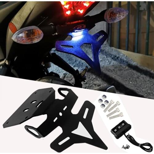MTKRACING For YAMAHA YZF-R3 YZF-R25 YZFR3 YZFR25 YZF R3 R25 2017-2020 License Plate Holder LED Light Tail Tidy Fender Eliminator
