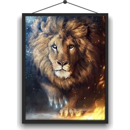 5D DIY Full Circle Diamond Embroidery Kit "Lion Series" Home Handmade Crafts Decorations Hanging Paintings Decoration Gifts