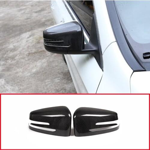 Real Carbon Fiber For Mercedes Benz W204 A W176 E W212 E W207 GLA X156 CLA W117 CLS W218 Side Rearview Mirror Cap Cover Stickers