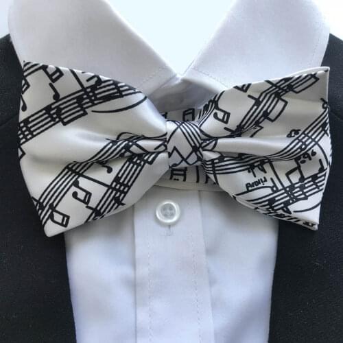 10 Pcs/Lot Wholesale Adult Men Fashion Music Bowties Musical Piano Printed Bow Ties