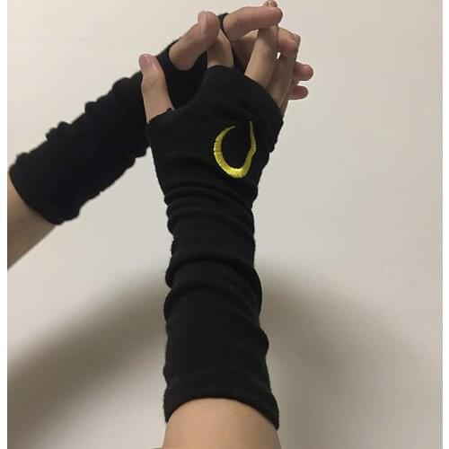 NiceMix finger gloves long Arm wear Solid New Harajuku embroidered cuffs gloves men women summer thin glovers sun protection