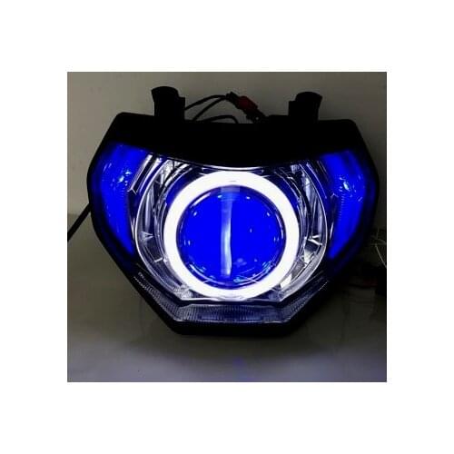 YAMAHA MT07 Headlight MT 07 FZ07 14-17 front Motorcycle headlamp housing LED angel eye demon eyes DRL low high beam Head light