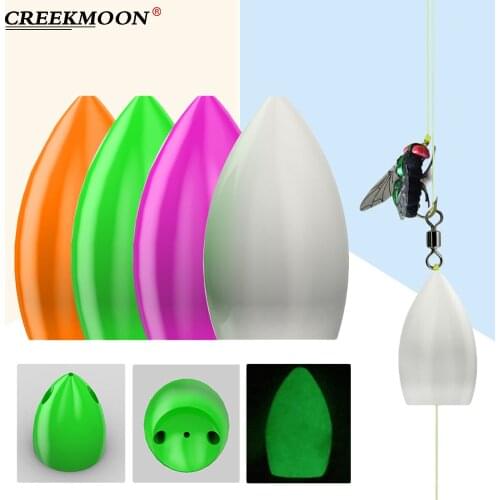 10Pcs Flying Aid Fly Fishing Lures Accessories Long Cast Assistor Floating Glow Artificial Flies Lures Shot Assistant Tackle
