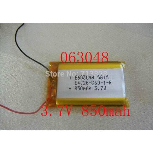 Size 063048 3.7V 850mah Lithium polymer Battery with Protection Board For MP4 MP5 PSP GPS Digital Products Free Shipping