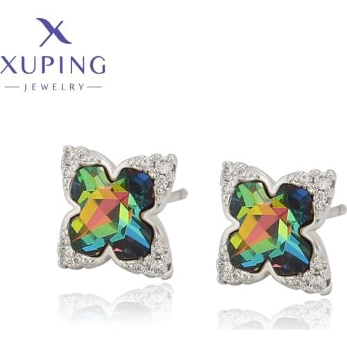 Xuping Jewelry Elegant New Arrival Butterfly Shaped Crystal Stud Earring for Women Gift 810663506