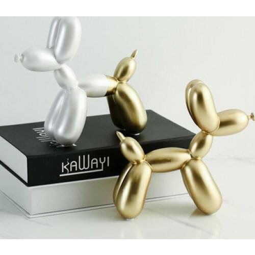 Nordic Creative Resin Balloon Dog Decoration Animal Cartoon Home Interior Decoration Office Desktop Small Sculpture Holiday Gift