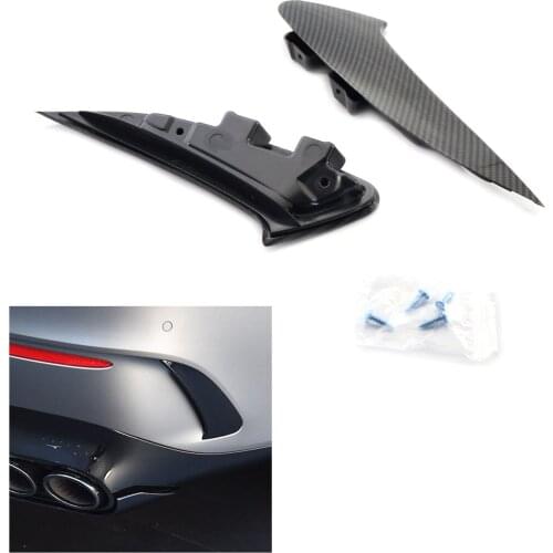 Rear Bumper Spoiler Air Vent Trim Shiny Black Sport Lip Splitter for Benz CLA-Class W118 C118 2020-2021 CLA180, CLA45, CLA200