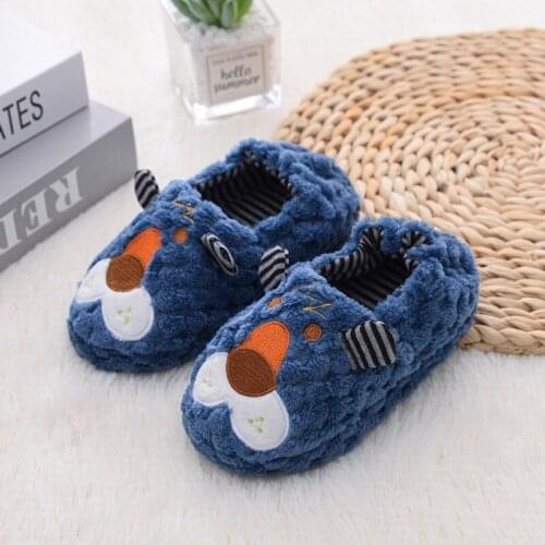 Autumn/winter children baby cotton slippers indoor shoes non-slip warm slippers home cartoon plush slippers fashion floor shoes