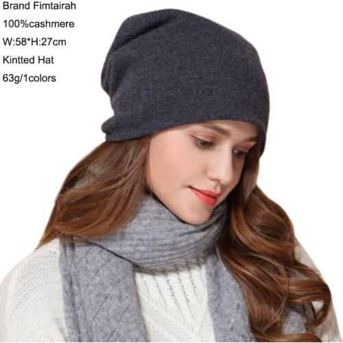 Inner Mongolia Warm knitted hat cashmere winter Women 2019 Men autumn unisex double-layer dual-color dual-use factory