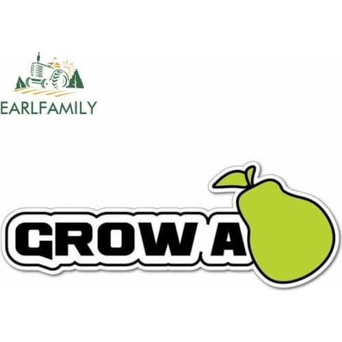 EARLFAMILY 13cm x 4.9cm For Grow A Pair Pear Fine Decal Waterproof Car Stickers Funny Car Assessoires Vinyl Material Decoration