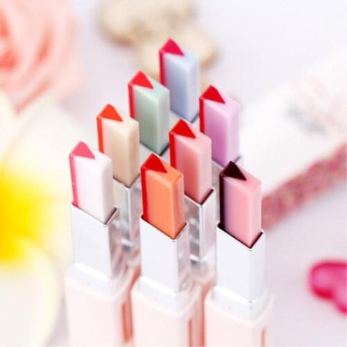 Double Gradient Lipstick Waterproof Sexy Red Lip Color Lipgloss Lip Gloss Tint Makeup Korean Effect Two Tone Bar Fruit Organic