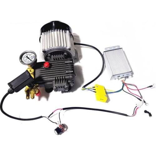 Fogging misting Brass Triplex Plunger Pump motor unit DC 48V 500W stepless flow 0-8LPM 80bar misting machine humidifier