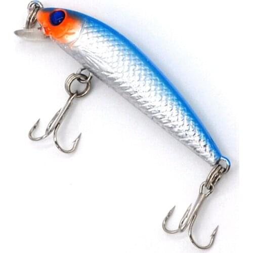 1Pcs 5.5cm 3.3g Laser Artificial Bait Minnow Fishing Lure Hard Bait With 8# Treble Hooks Fishing 3D Eyes Lifelike Wobble Popper