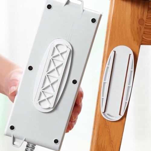 3PCS White Socket Paste Fixer Patch Panel Holder Wall Hanging Plug Fixing Device 203B