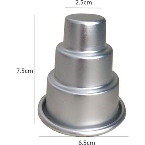 Mini 3-Tier Cupcake Pudding Chocolate Cake Mold Baking Pan Party Food Mould Small can CSV
