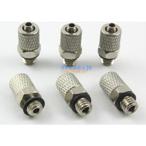 40 Pieces M5 - 4mm Straight Pneumatic Pipe Air Hose Quick Fitting Mini Connector