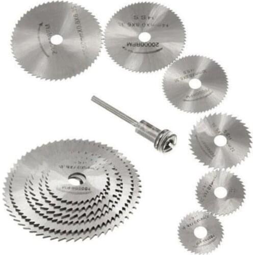 7in1 HSS Circular Saw Blade with Mandrel Rotary Tool Metal Cutting Disc for Wood Cutting Blade Discs