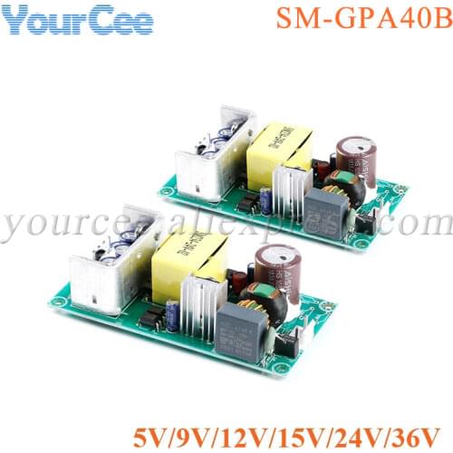 AC-DC 40W Isolated Power Module Buck Converter Module Industrial Switching Power Supply Bare Board 220V to 5V 9V 12V 15V 24V 36V