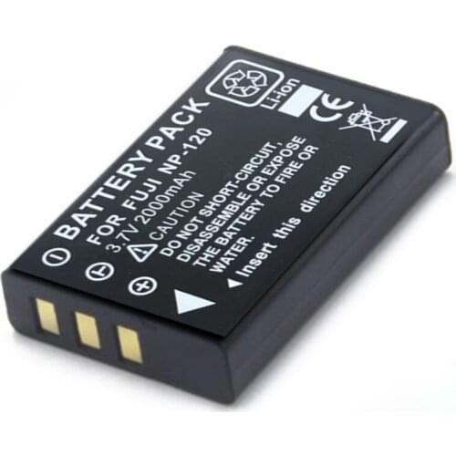 2000mAh NP-120 NP 120 3.7V Camera Battery for Fuji NP120 Pentax DL17 Kyocera-Contax BP1500 RICOH DB-43 FinePix F11 M603 bateria
