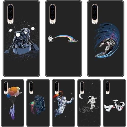 Phone Cover For Huawei P20 Lite P Smart Plus 2019 Case Silicone Astronaut Space TPU For Huawei P30 Lite Pro P Smart Z Phone Case
