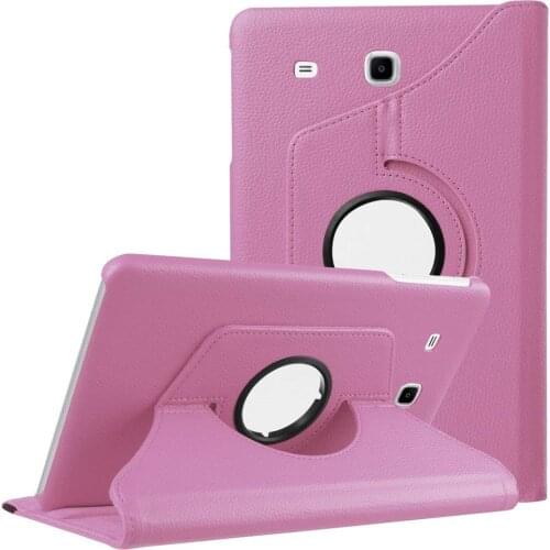 360 Degree Rotating Cover Case For GALAXY Tab E 9.6 SM-T560 PU Leather Flip Case For Samsung Tab E 9.6inch T560 T561 Tablet Case