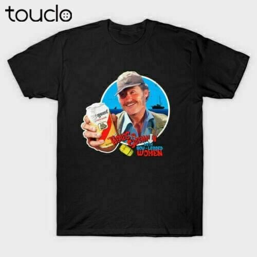 Captain Quint Jaws Martin Brody Black T-Shirt Ben Gardner Matt Hooper S-3XL