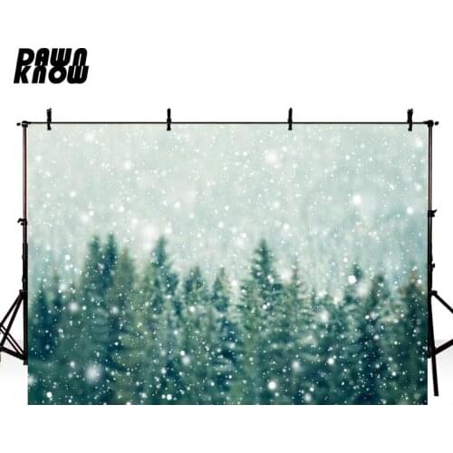 DAWNKNOW Merry Christmas Snow Pine Fond Photo Background Fotografia Photography Backdrop Photocall Children Photo Studio lv806