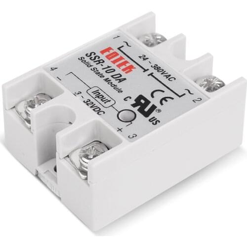 DC-AC 220V Relais Industrial Solid State Relay SSR 40 DA 3-32V DC Input and 24-380V Output 40A AC Output Load with Plastic Cover