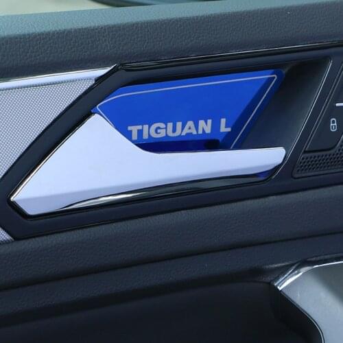 Car door bowl decorated patch interior Handle Protector Cover sticker For Tiguan L 2017 2018 2019 2020 accessories car styling