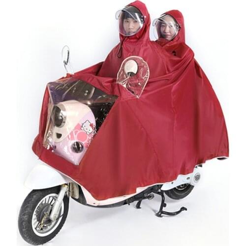 Extra Large Lengthen Double Person Rainwear Motorcycle Scooter Rain Hoodie Coat Removable Mask Big Raincoat Cover Cape Poncho