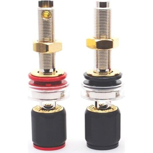 HIFI Gaofei Rhodium Plated Speaker AMP Terminal Binding Post Socket RHO09LBP 4pcs New