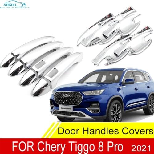 Chrome Handles Cover Bowl For Chery Tiggo 8 Pro Protective Car Accessories Stickers 2020 2021