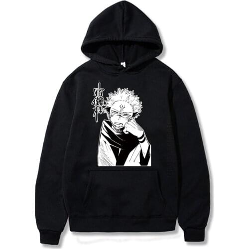 Jujutsu Kaisen Graphic Men Hoodie Warm Cartoon Sweatshirt Harajuku Yuji Itadori Ryomen Sukuna Streetwear Male