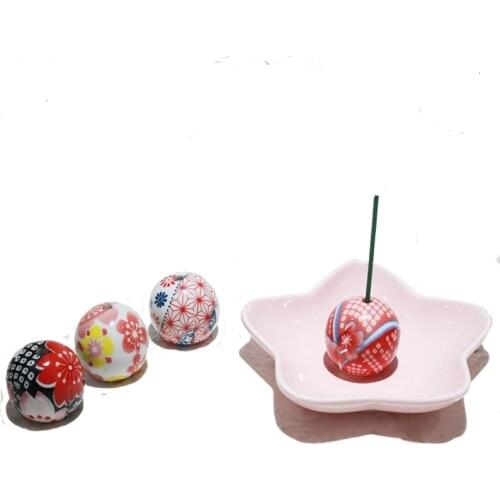Ceramic Lotus Incense Stick Japanese Groceries Handmade DIY Home Decoration Mini Ball Aromatherapy Pedestal