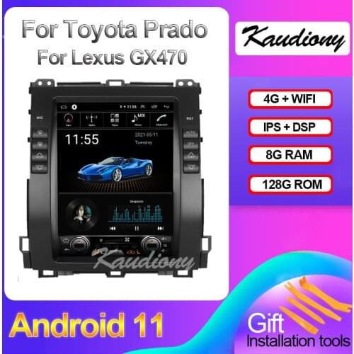 Kaudiony 10.4" Android 10.0 For For Toyota Prado Lexus GX470 Car Radio Multimedia Player Auto GPS Navigation 4G Stereo 2002-2009