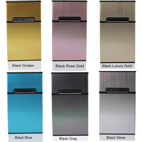 1Pcs Cigar Storage Container Nice Gift Cigarette Case Unisex Pocket Box Smoking Accessories Aluminium Alloy Cigarette Boxes