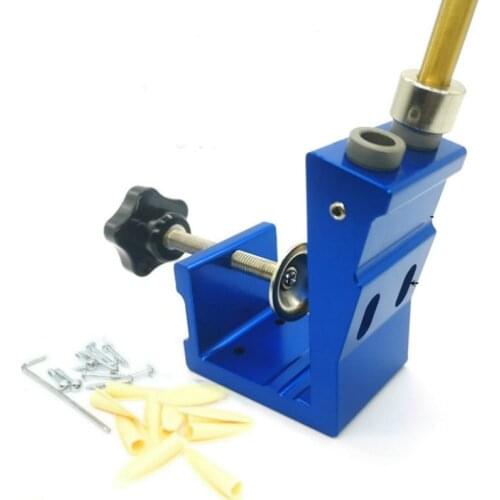 9mm Pocket Hole Puncher jig kit Mini Style Pocket Hole Jig Kit For Wood Working Step Drill Bit Set Woodworking Tools