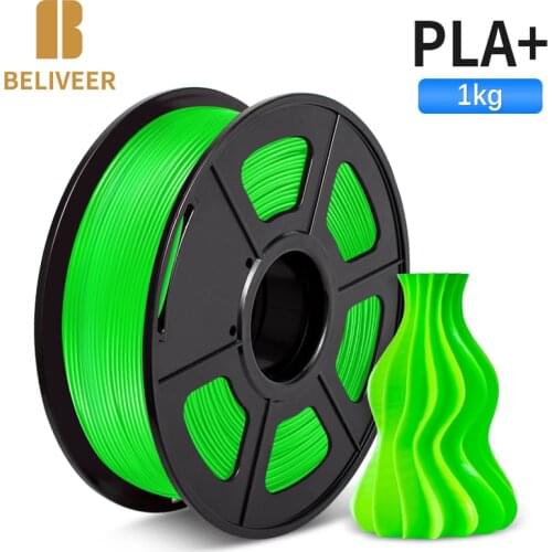 PLA PLUS Filament 1.75MM For All 3D Printer&3D Pen Industrial Design Samples Tolerance +/-0.02MM 2.2 LBS With Spool BELIVEER 3D