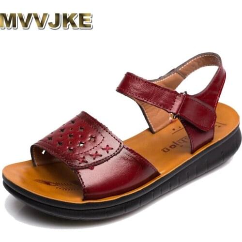MVVJKE Shoes Women Shallow Ladies' Slippers Pantofle Soft Flat 2021 Genuine Leather Casual Slides Fabric Hoof Heels PU Scandals