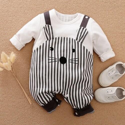 Baby Boy Clothes Newborn Rompers 100% Cotton New Year Mouse Onesie Infant Jumpsuits Pajamas Cartoon born Things Outfits Pajamas
